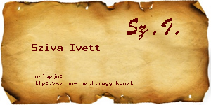 Sziva Ivett névjegykártya