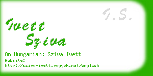 ivett sziva business card